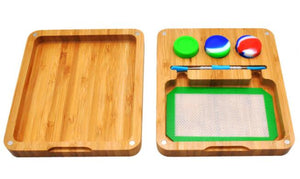 Smoke Box Set with Wood Rolling Tray