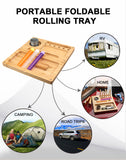 Smoking Rolling Tray Kit Bamboo Tobacco